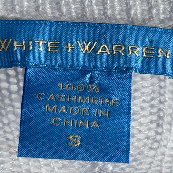 White + Warren Cashmere Longline Lightest Blue Cardigan Duster Sweater Sz Small - Picture 5 of 9